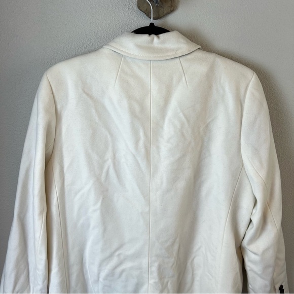 NWOT J. Crew Double-Breasted Topcoat Coat Italian Wool-Cashmere Blend Ivory 16 - Picture 10 of 13